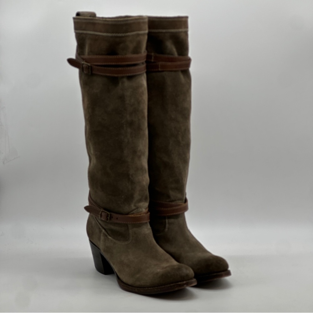 Frye Jane Strappy Suede Boots. Size 9 - Picture 8 of 10